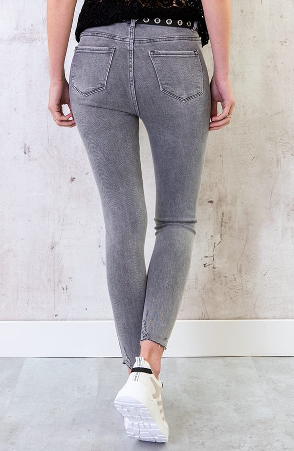 Skinny Jeans High Waist Grijs – shoparchief, foto 3