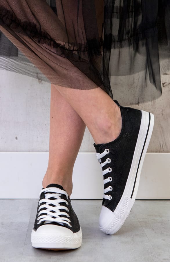 Sneakers Dames Snake Zwart – shoparchief, foto 2