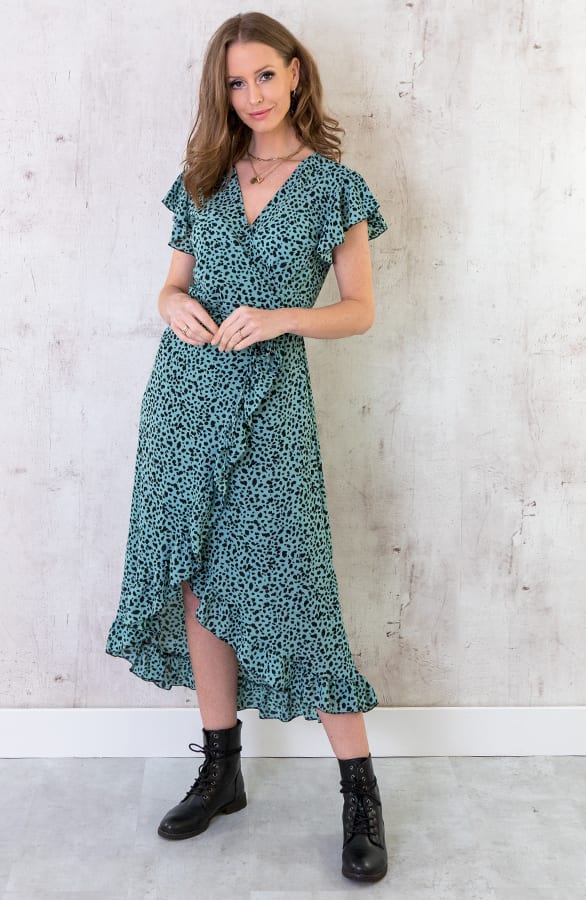 Cheetah Jurk Midi Mint – shoparchief, foto 2