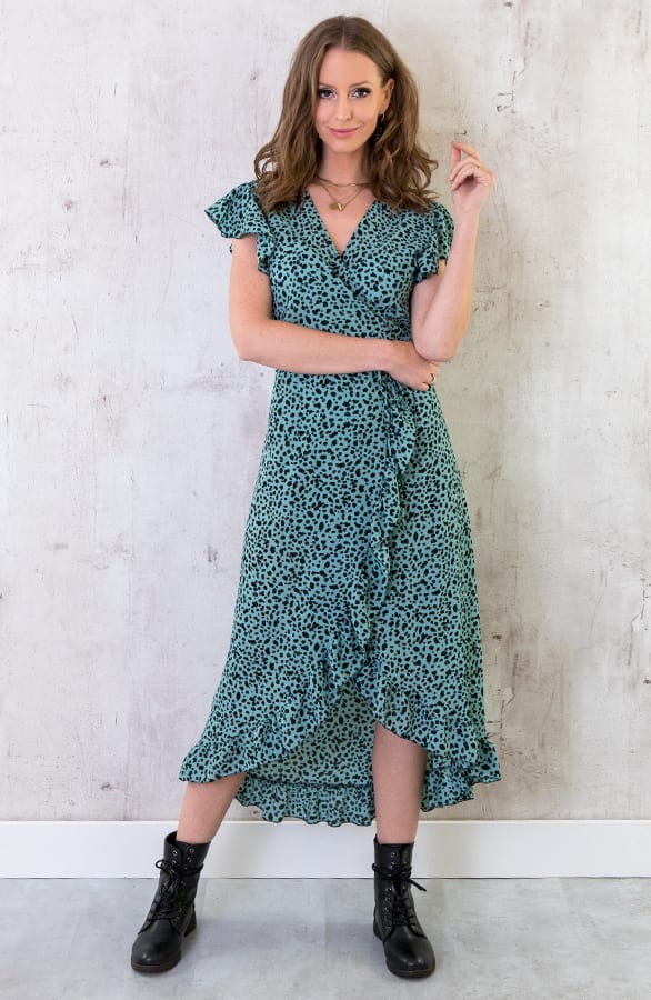 Cheetah Jurk Midi Mint – shoparchief, foto 1