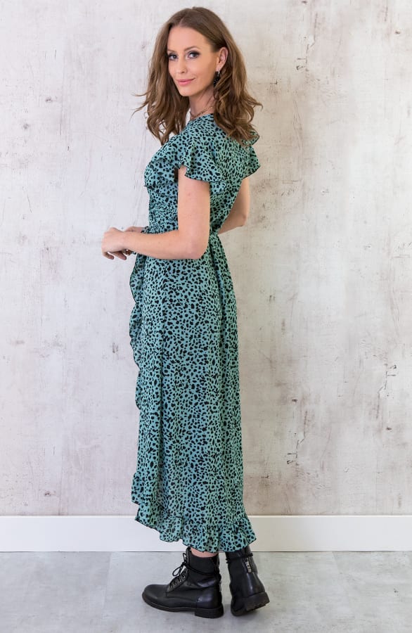 Cheetah Jurk Midi Mint – shoparchief, foto 5