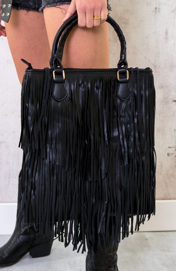 Fringe Tas Zwart – shoparchief, foto 1