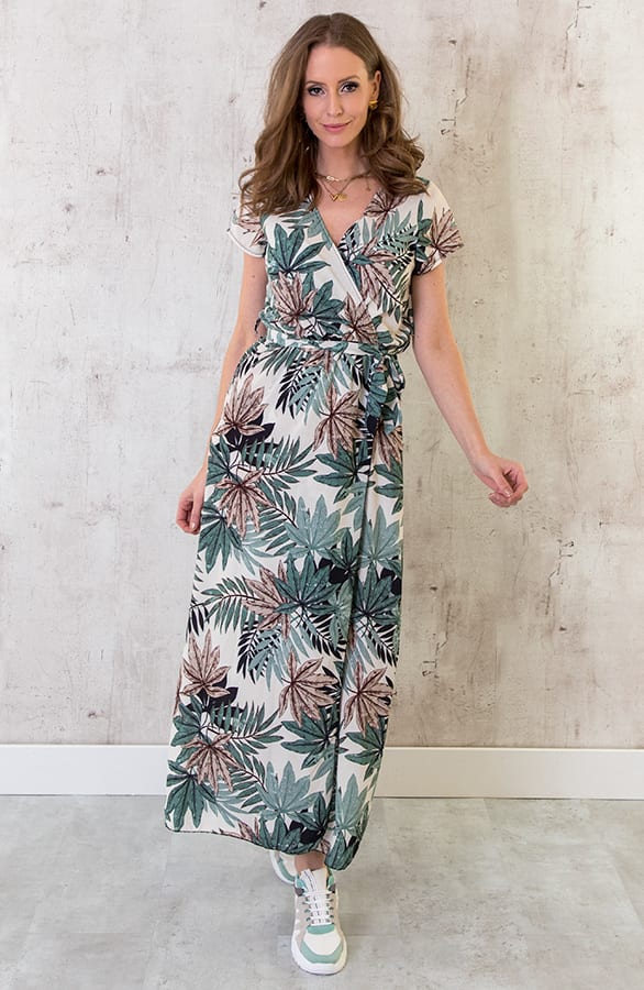 Maxi Jurk Bladeren Groen – shoparchief, foto 7