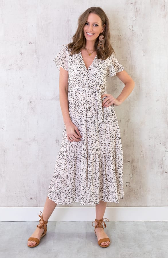 Midi Jurk Cheetah Beige – shoparchief, foto 4