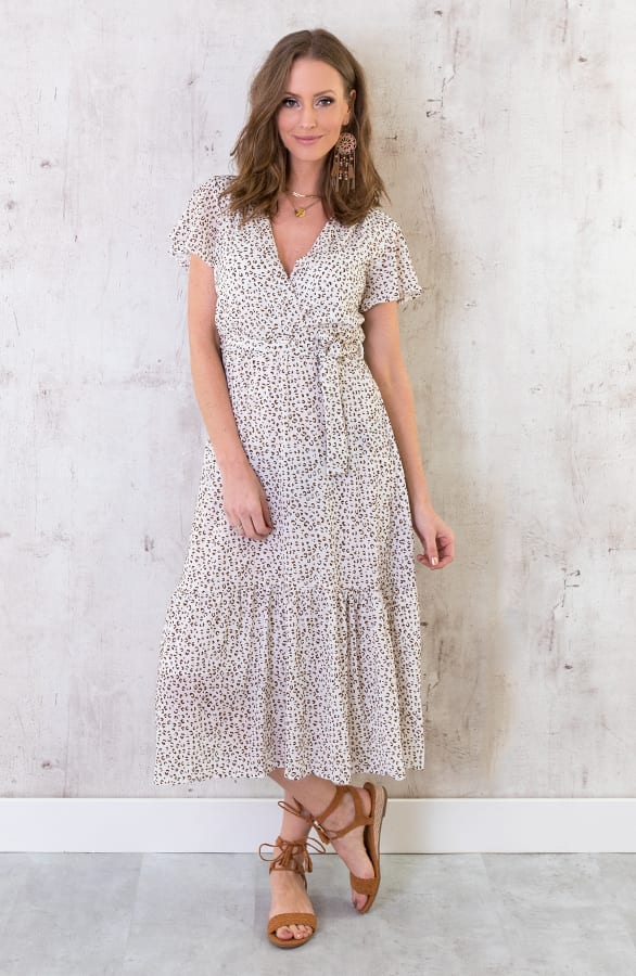 Midi Jurk Cheetah Beige – shoparchief, foto 1