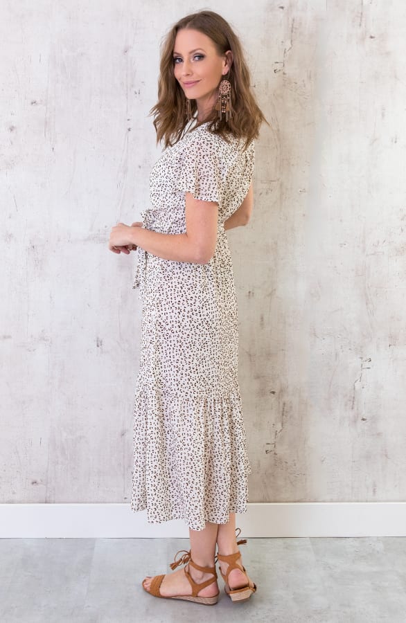 Midi Jurk Cheetah Beige – shoparchief, foto 3