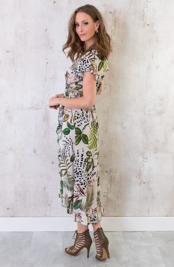 Midi Jurk Jungle Creme – shoparchief, foto 3