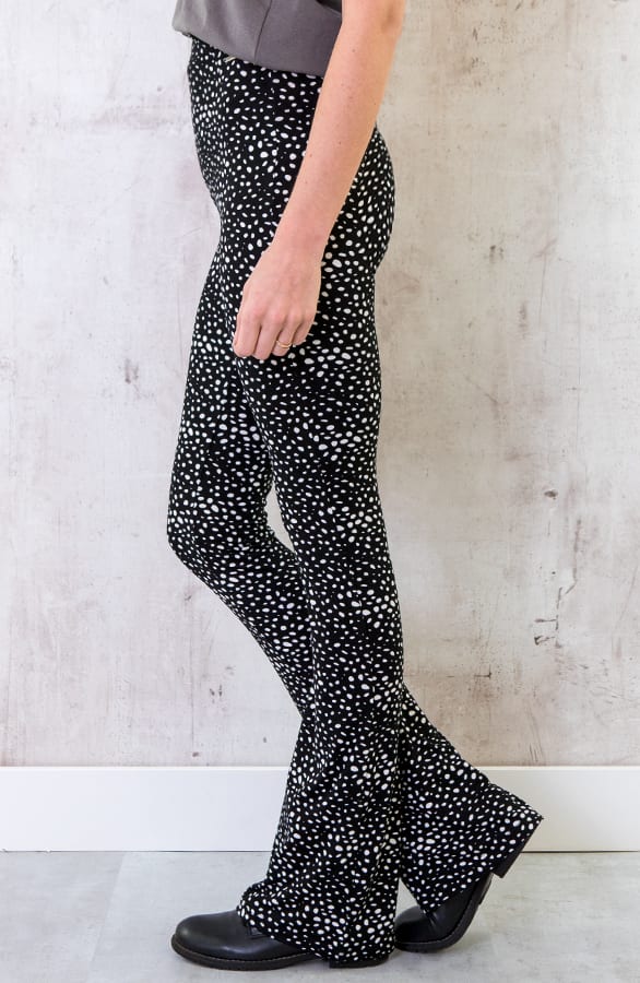 Broek Flared Cheetah Zwart – shoparchief, foto 2