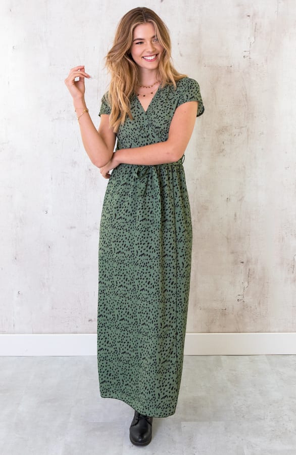 Cheetah Jurk Legergroen – shoparchief, foto 4