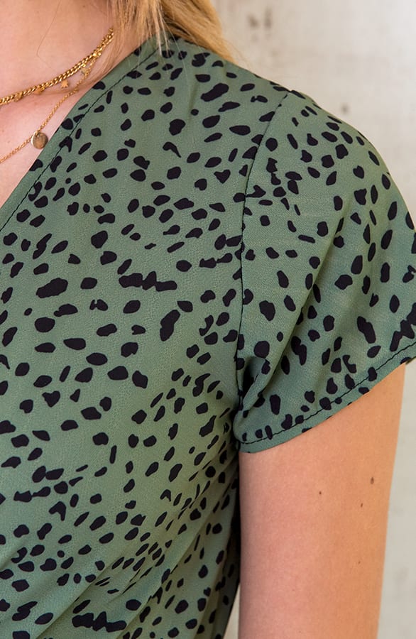 Cheetah Jurk Legergroen – shoparchief, foto 5