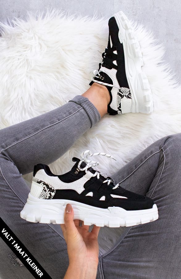 Dad Sneakers Snake Zwart – shoparchief, foto 1