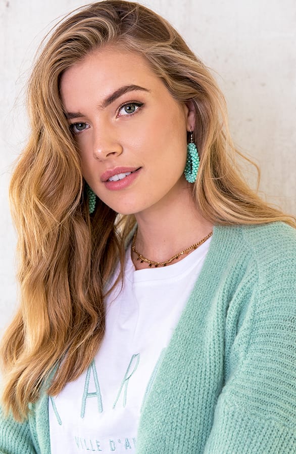 Gebreid Vest Met Knopen Mint – shoparchief, foto 4