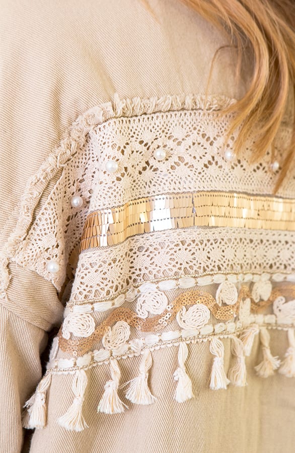 Ibiza Tassel Jacket Oversized Beige – shoparchief, foto 13