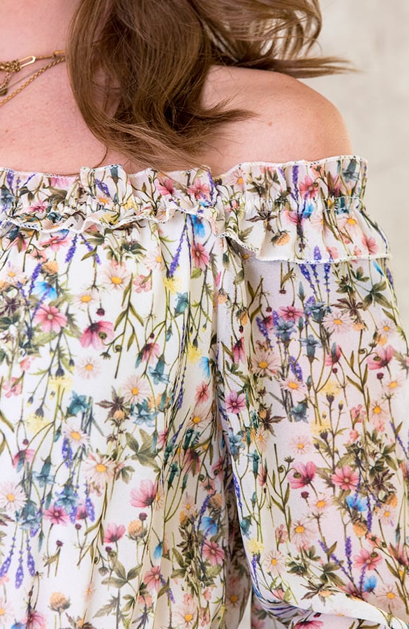 Off Shoulder Bloemen Jurk – shoparchief, foto 4