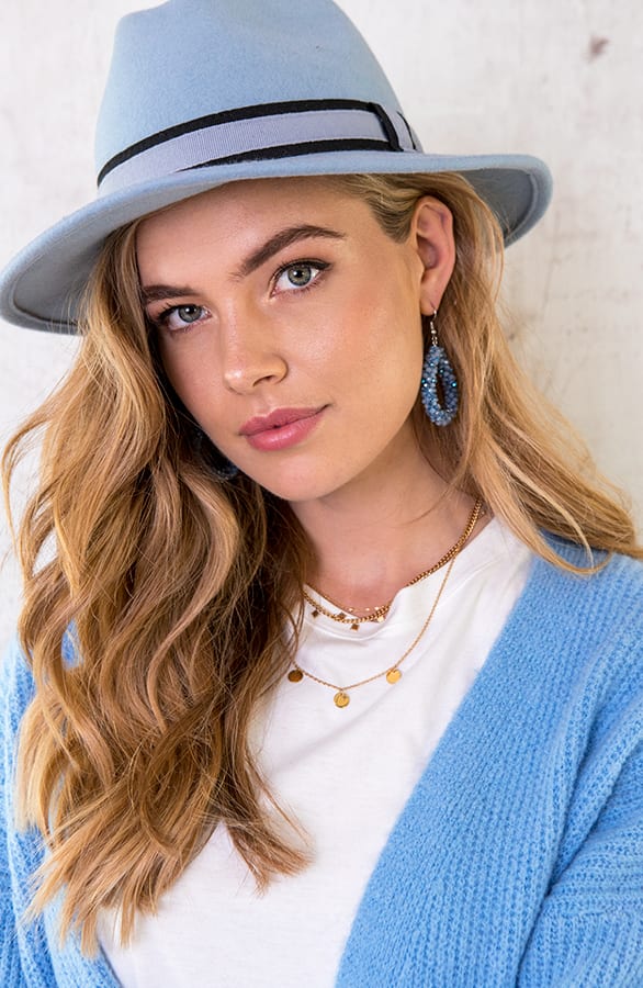 Oval Blue Oorbellen – shoparchief, foto 3