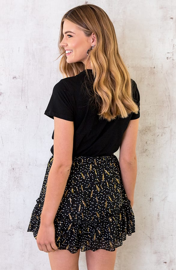 Polkadot Feather Rok Zwart – shoparchief, foto 5