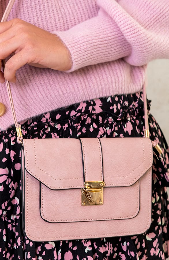 Schoudertasje Met Gesp Roze – shoparchief, foto 1