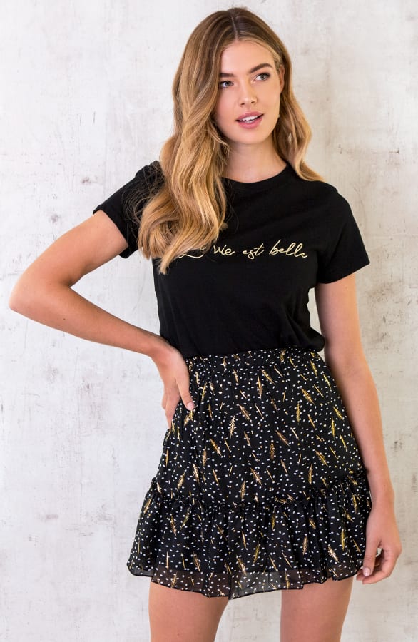 La Vie Est Belle Top Zwart – shoparchief, foto 1