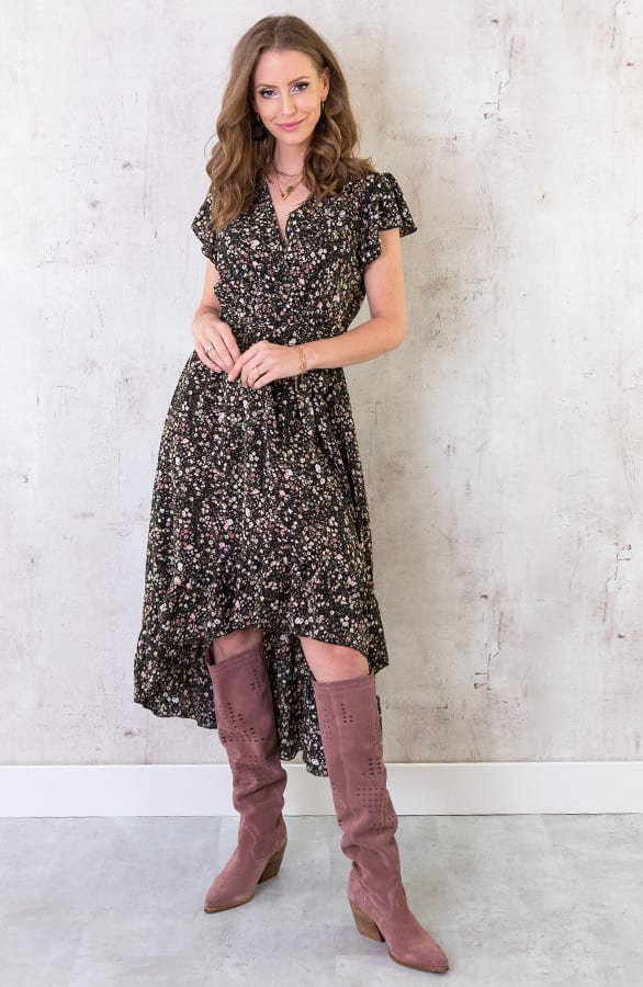 Bloemen Ruches Jurk – shoparchief, foto 5