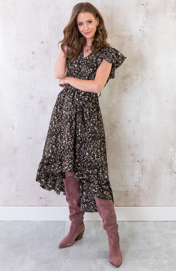 Bloemen Ruches Jurk – shoparchief, foto 2