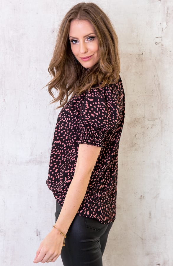 Cheetah Col Top Zwart Koraal – shoparchief, foto 3