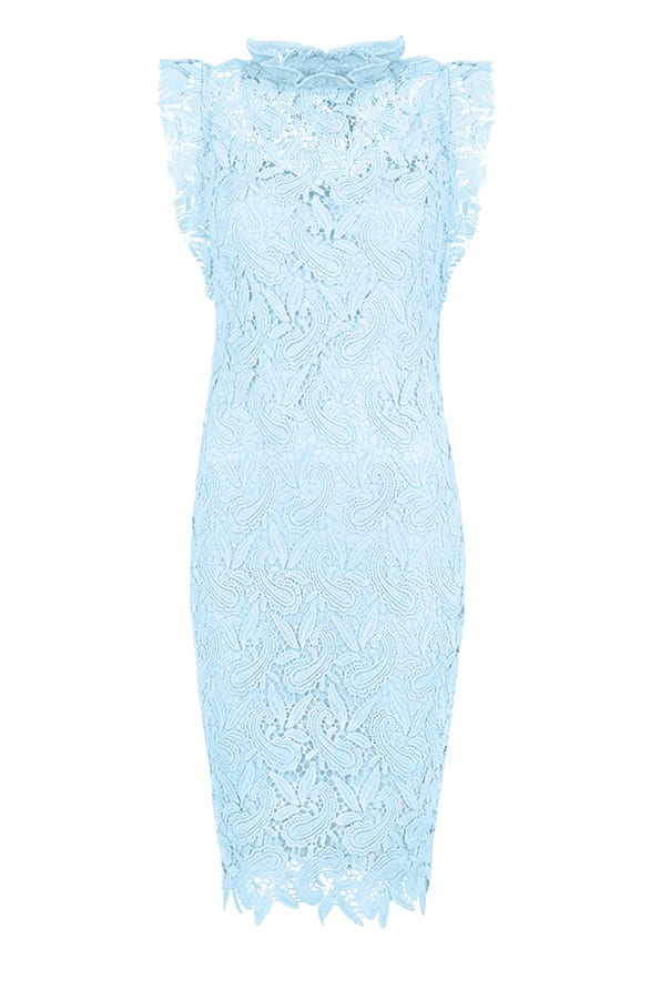 Feminine Dress Lace Ice Blue – shoparchief, foto 6
