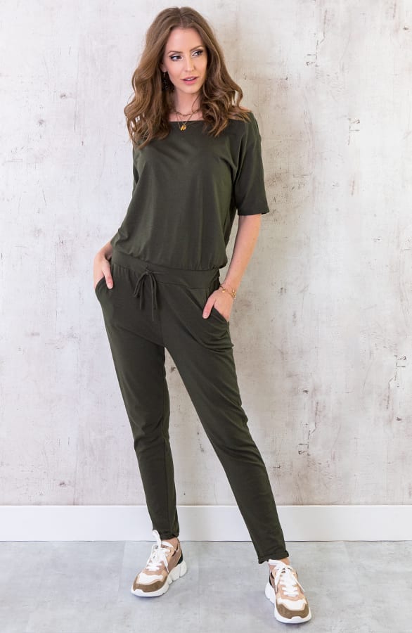 Jumpsuit Basic Legergroen – shoparchief, foto 5