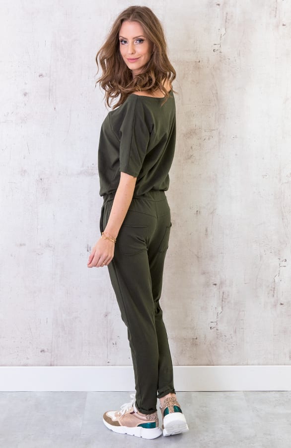 Jumpsuit Basic Legergroen – shoparchief, foto 2