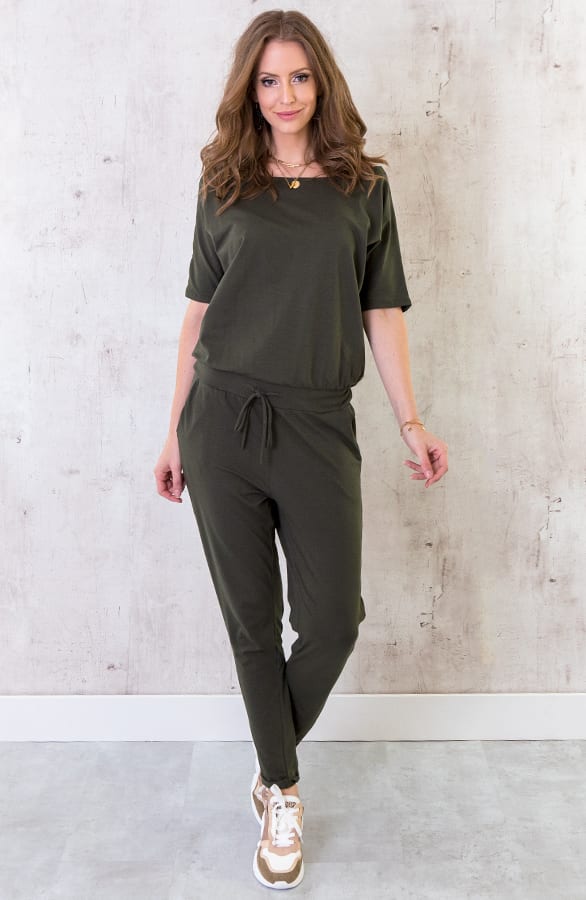 Jumpsuit Basic Legergroen – shoparchief, foto 1