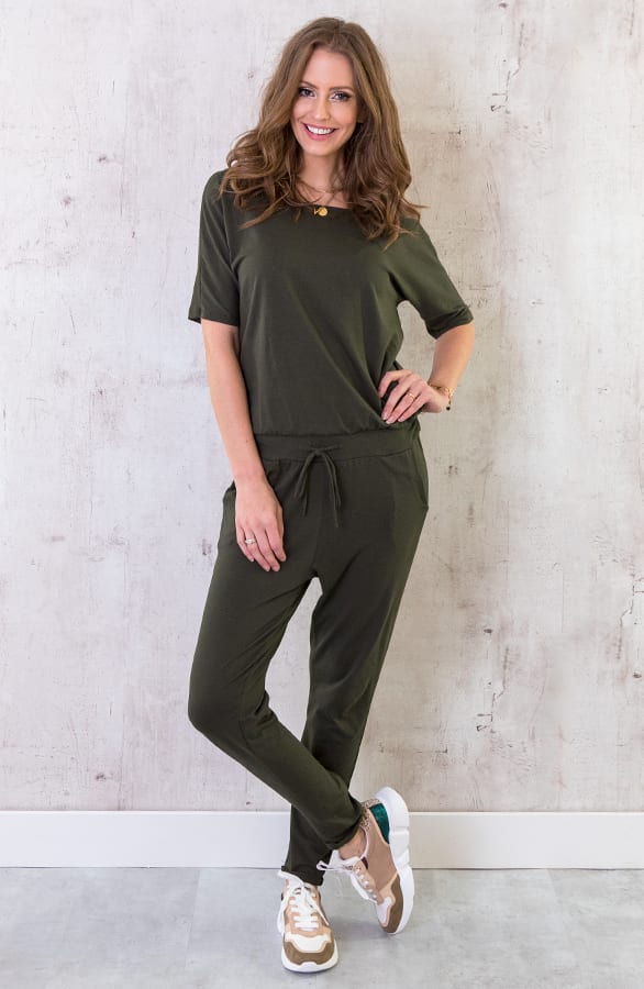 Jumpsuit Basic Legergroen – shoparchief, foto 3