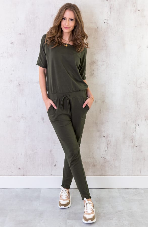 Jumpsuit Basic Legergroen – shoparchief, foto 6
