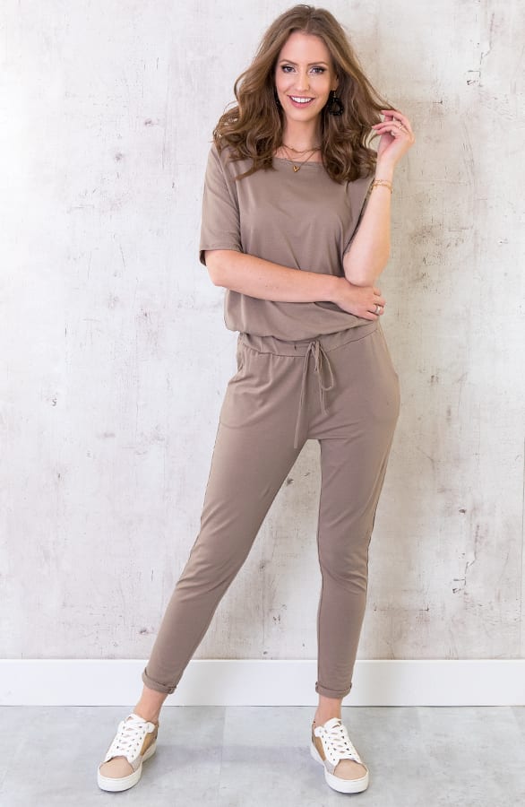 Basic Jumpsuit Taupe – shoparchief, foto 3