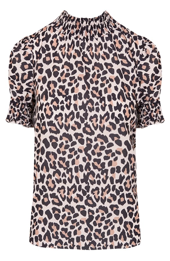 Leopard Col Top Beige – shoparchief, foto 5