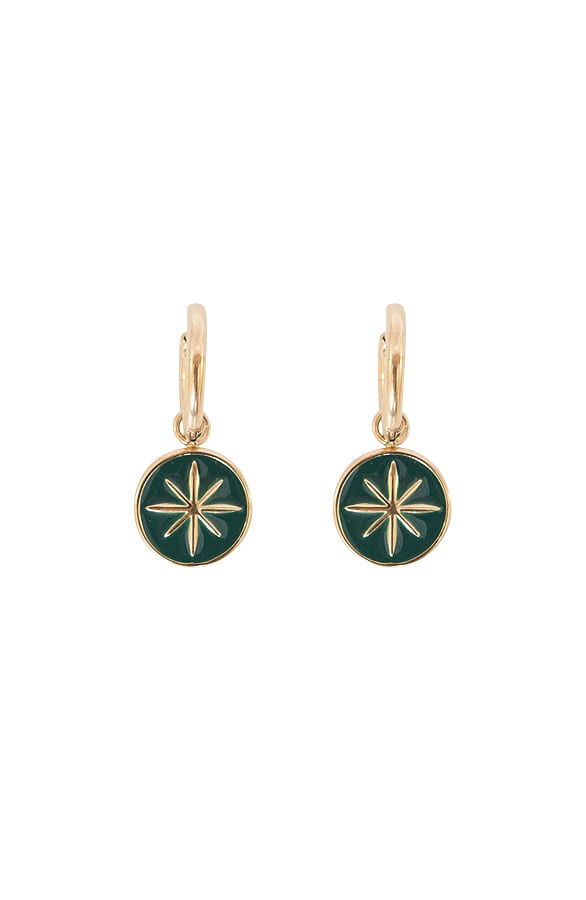 Luxury Star Oorbellen Smaragdgroen – shoparchief, foto 1
