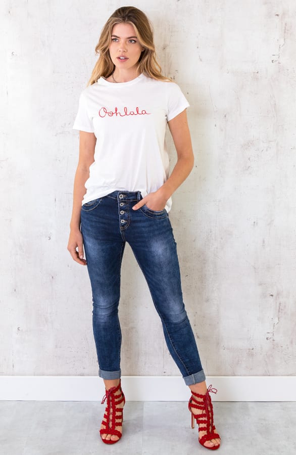 Oohlala Top Wit Rood – shoparchief, foto 3