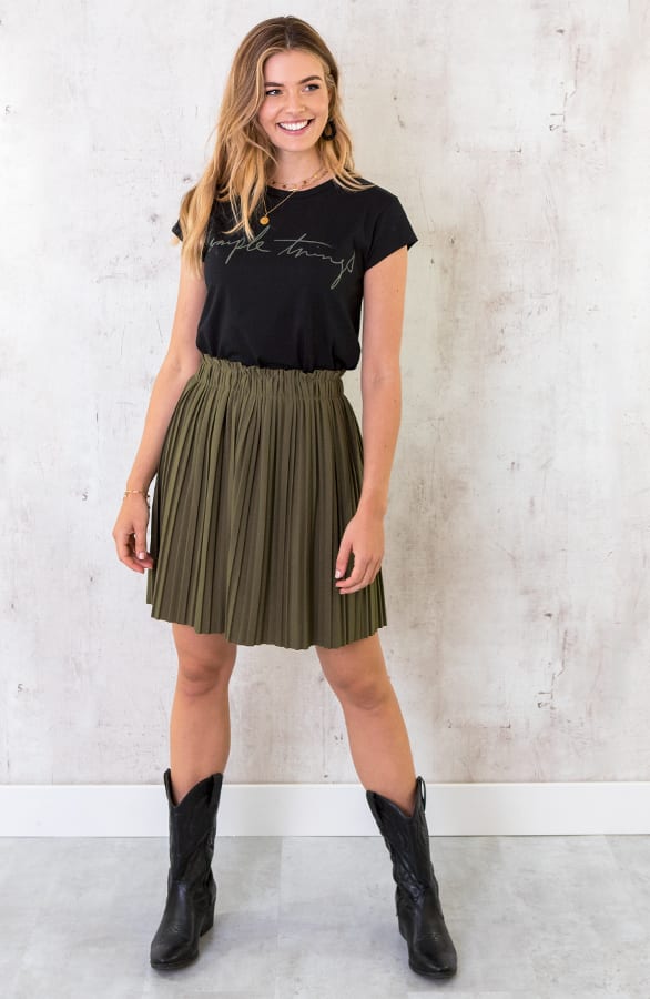 Plisse Rok Legergroen – shoparchief, foto 4