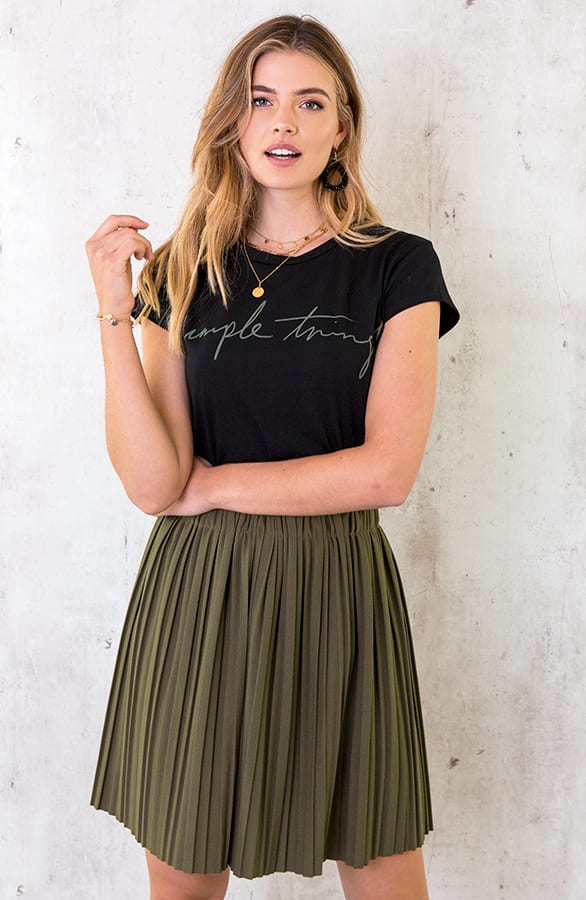 Plisse Rok Legergroen – shoparchief, foto 2