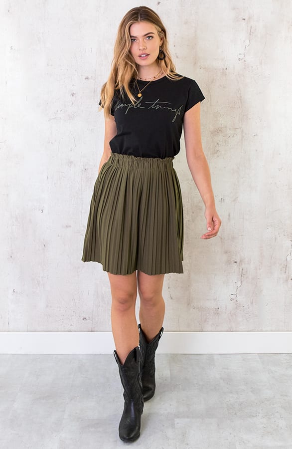 Plisse Rok Legergroen – shoparchief, foto 3