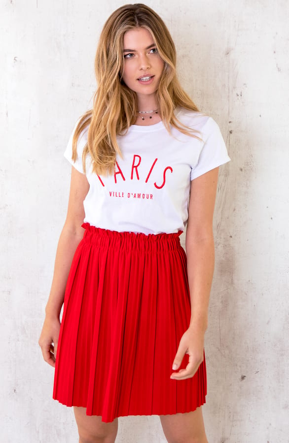 Plisse Rok Rood – shoparchief, foto 1