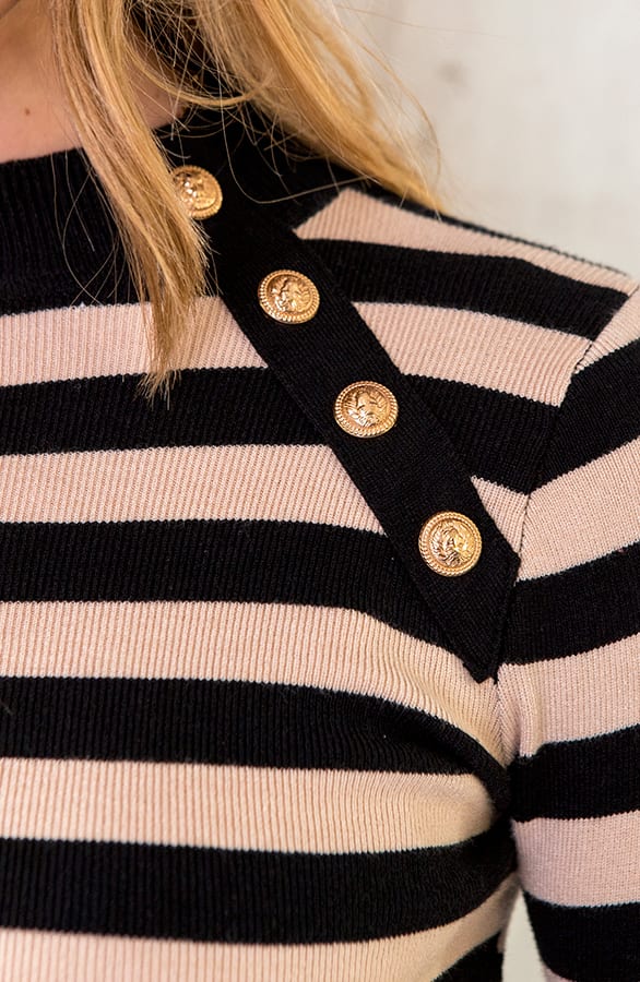Sailor Strepen Trui Taupe – shoparchief, foto 5