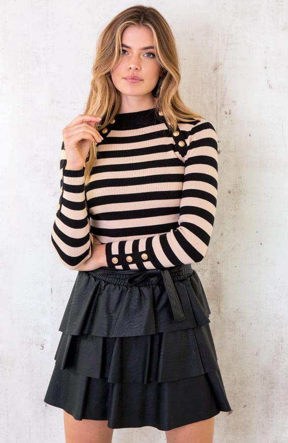 Sailor Strepen Trui Taupe – shoparchief, foto 1