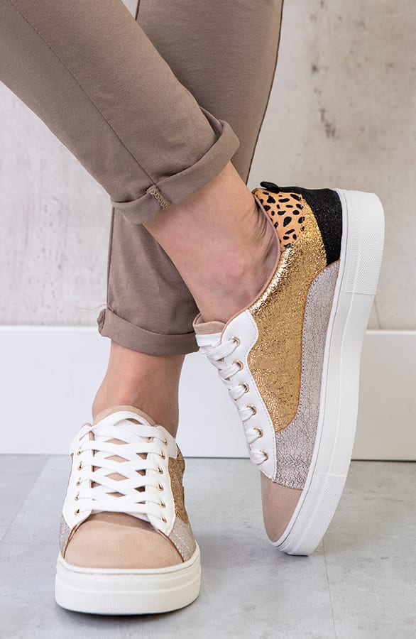 Sneakers Leopard Metallic Gold – shoparchief, foto 2