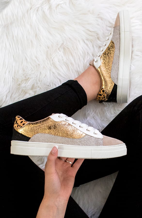 Sneakers Leopard Metallic Gold – shoparchief, foto 1