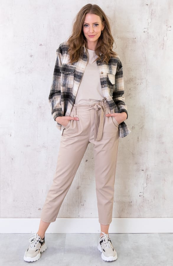 Checkered Blouse Soft Zwart – shoparchief, foto 5