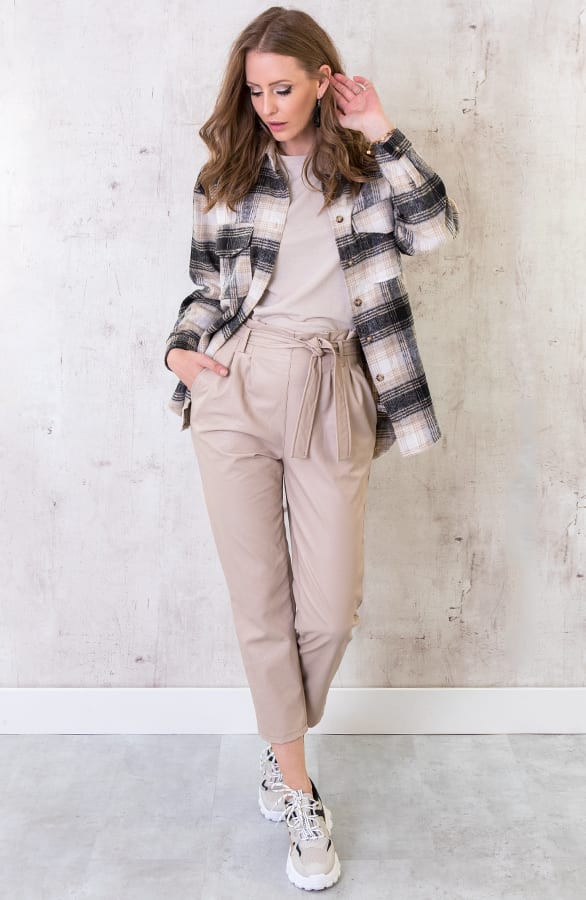 Checkered Blouse Soft Zwart – shoparchief, foto 2