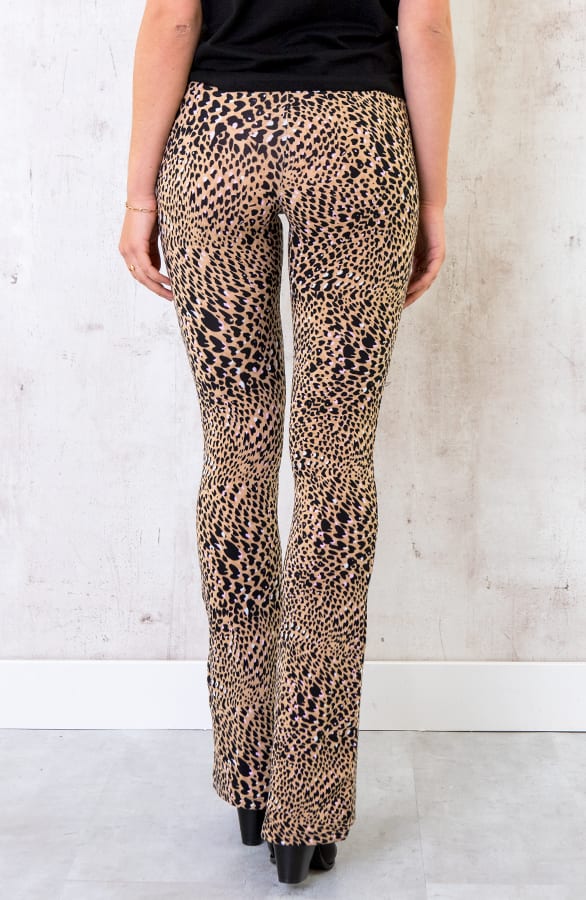 Flared Broek Print Camel Roze – shoparchief, foto 6