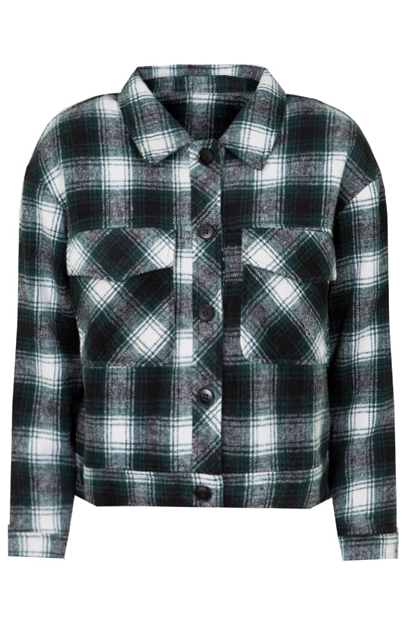 Geblokt Fleece Jacket Smaragdgroen – shoparchief, foto 5