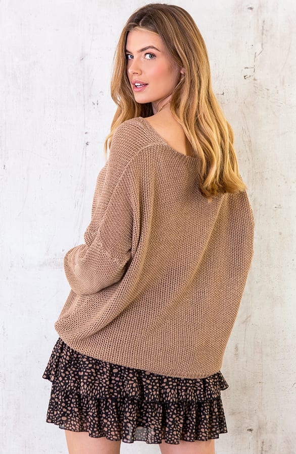 Gehäkelter Glitzer-Pullover Camel, Shoparchiv, Foto 5