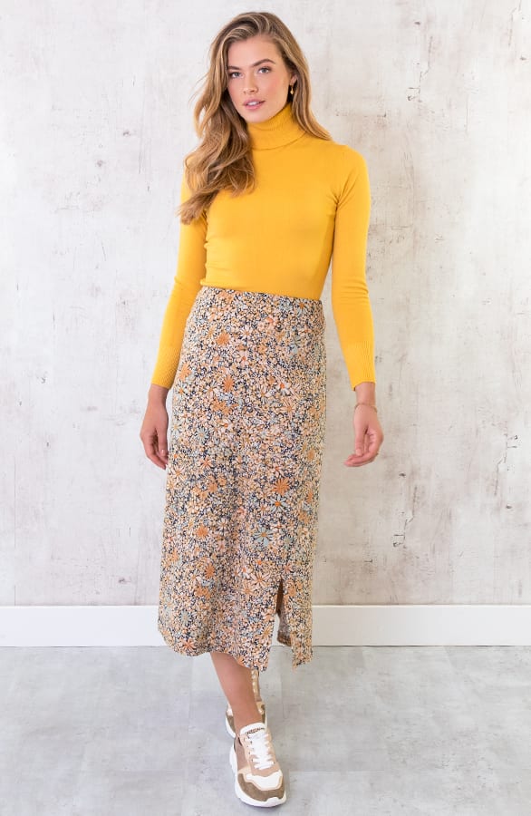 Midi Rok Jersey Bloemen – shoparchief, foto 10