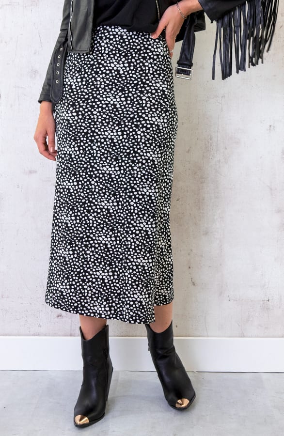 Midi Rok Cheetah Zwart – shoparchief, foto 2